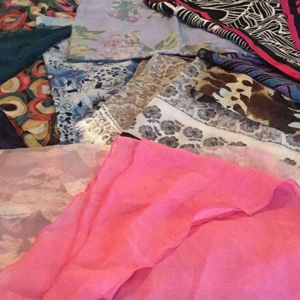 15 various scarfs